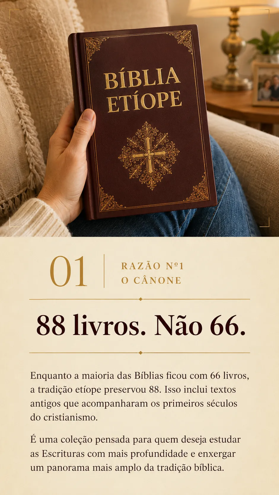 Razão nº 1: o cânone — 88 livros, não 66